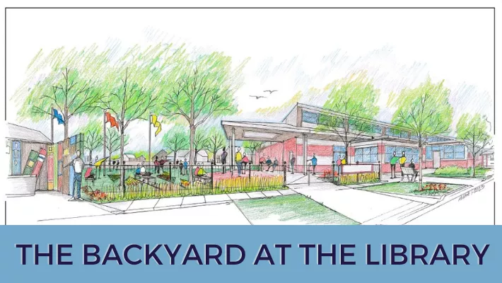  The Backyard at the Library sketch